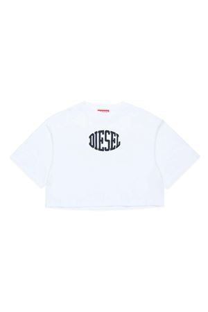 tshirt in cotone bianco DIESEL KIDS | J0170900YI9K100